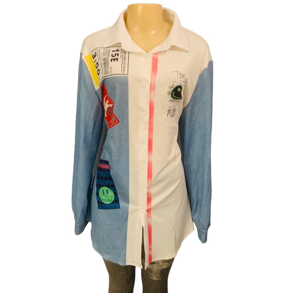 Calebgar far Size S Shirt Dress Graphic